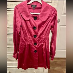 Stylish Pink Button-Up Coat